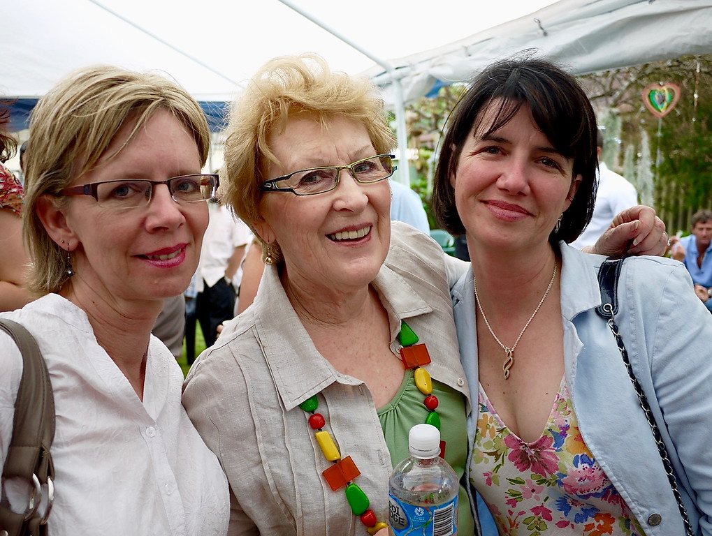 Debbie, Michelle and Fay singing at church