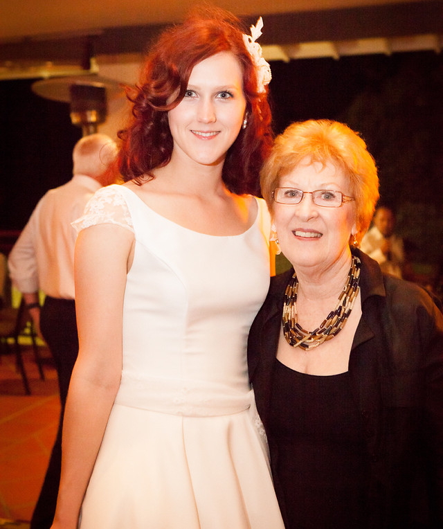 Fay with Elise at Elise's wedding